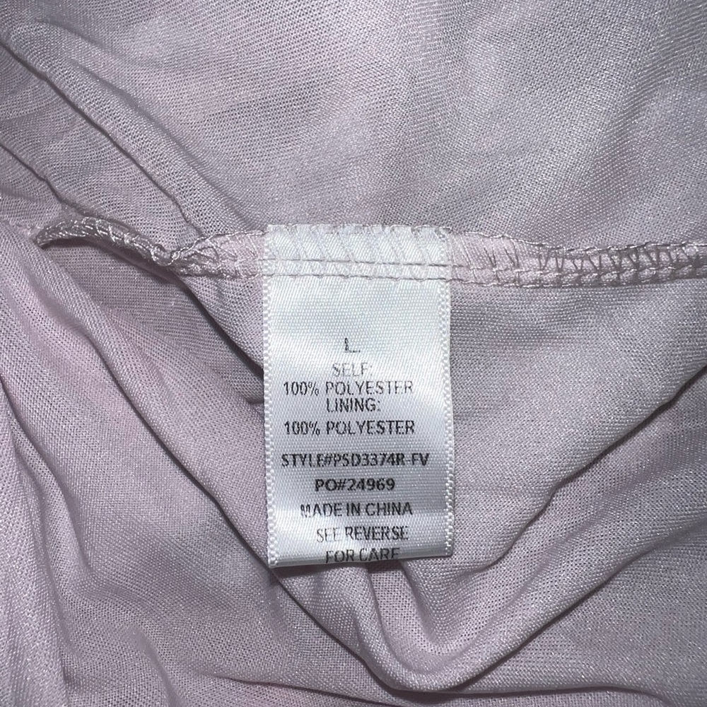 NWOT FEHRNVI Tayla Taupe Purple Floral Midi Cottagecore / Prairie Dress Large - Picture 10 of 10